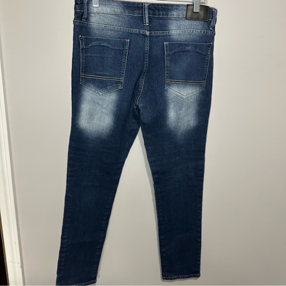 Men’s Southpole Size‎ 34x32 Distressed Skinny Blue Jeans - Picture 4 of 7